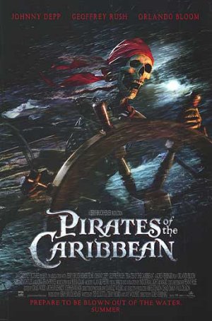 PIRATES OF THE CARIBBEAN: THE CURSE OF THE BLACK PEARL   Original American One Sheet Advance Style A   (Buena Vista, 2003)