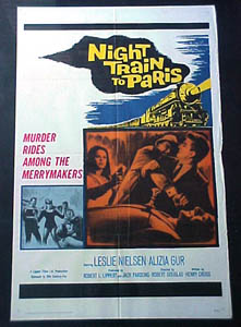 NIGHT TRAIN TO PARIS   Original American One Sheet   (20th Century Fox, 1964)